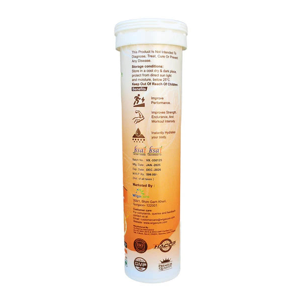 RENERGYZE Zero Sugar 20 Effervescent Tablets Beta Alanine Ginseng Creatine & vitamins Orange Flavour